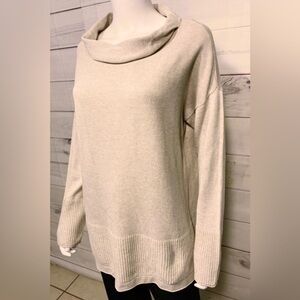 J Jill Elegant Oatmeal Cowl Neck Sweater XL